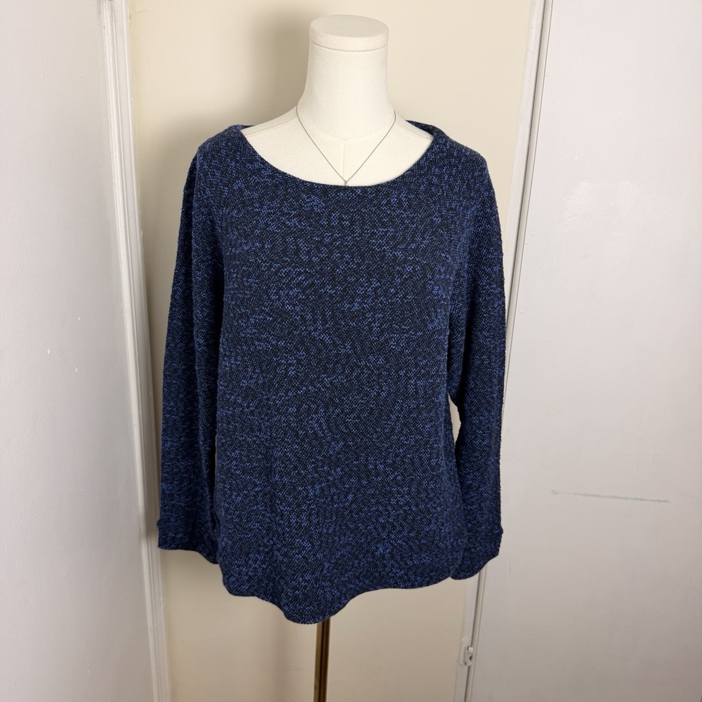COS Black Blue Melange Boxy Sweater Size M